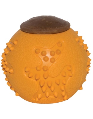 Starmark RubberTuff Dog Treat Ball Orange 1ea/LG