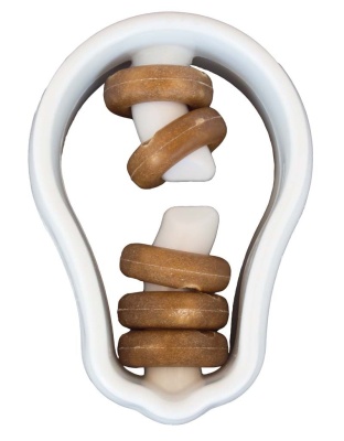 Starmark Treat Ringer Dog Toy Lightbulb White 1ea/One Size
