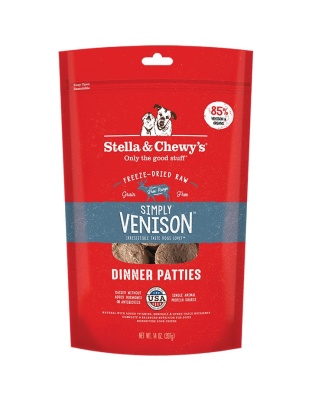 Stella And Chewys Dog Freeze-Dried Dinner Patties Simply Venison 14oz.