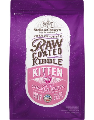 Stella and Chewys Cat Raw Coated Kitten Cage Free Chicken 5Lb**