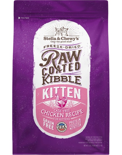 Stella and Chewys Cat Raw Coated Kitten Cage Free Chicken 5Lb**