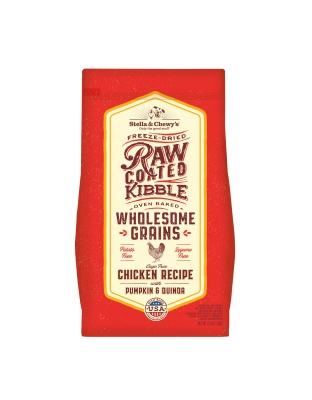Stella and Chewys Dog Raw Coated Wholesome Puppy Chicken Pumpkin Quinoa 3.5Lb**