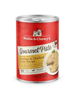Stella and  Chewys Dog Gourmet Pate Chicken & Chicken Liver 12.5oz. (Case of 12)