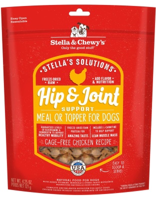 Stella and  Chewys Dog Solutions Hip and Joint Support Chicken 4.25oz.