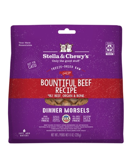 Stella and Chewys Bountiful Beef Freeze-Dried Raw Dinner Morsels 8oz.