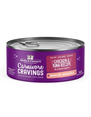 Stella and Chewys Cat Carnivore Cravings Minced Morsels Chicken and Tuna 2.8oz. (Case of 24)