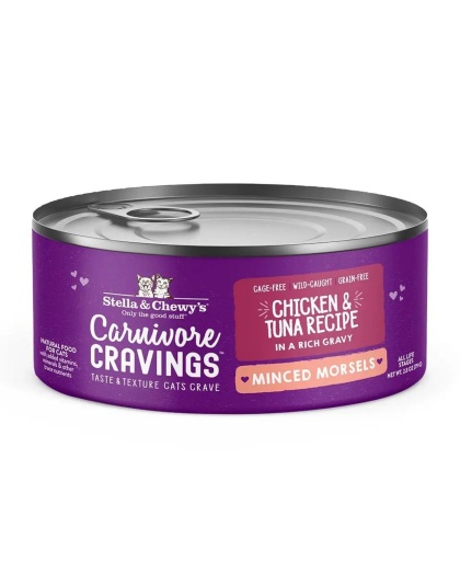 Stella and Chewys Cat Carnivore Cravings Minced Morsels Chicken and Tuna 2.8oz. (Case of 24)