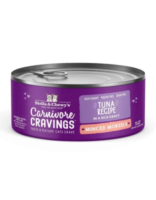 Stella and Chewys Cat Carnivore Cravings Minced Morsels Tuna 2.8oz. (Case of 24)