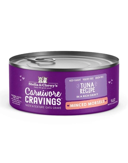 Stella and Chewys Cat Carnivore Cravings Minced Morsels Tuna 2.8oz. (Case of 24)