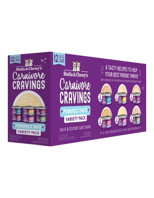 Stella and Chewys Cat Carnivore Purrfect Pate Variety Pack 2.8oz. (Case of 24)