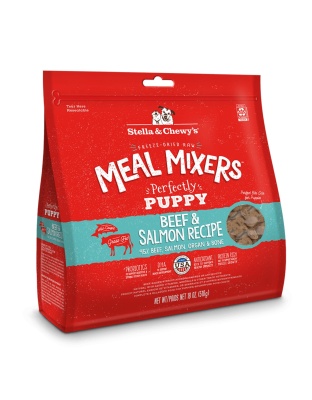 Stella and Chewys Dog Freeze-Dried Mixer Puppy Beef and Salmon 18oz.