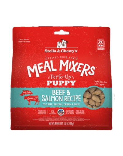 Stella and Chewys  Dog Freeze-Dried Mixer Puppy Beef and Salmon 3.5oz.
