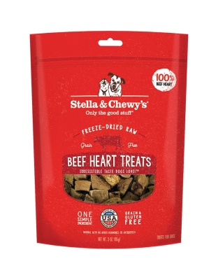 Stella And Chewys Dog Freeze-Dried Treat Beef Heart 3oz.