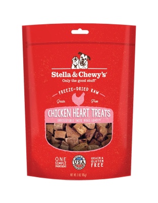 Stella And Chewys Dog Freeze-Dried Treat Chicken Hearts 3oz.