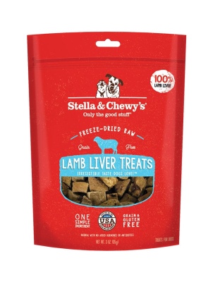 Stella And Chewys Dog Freeze-Dried Treat Lamb Liver 3oz.