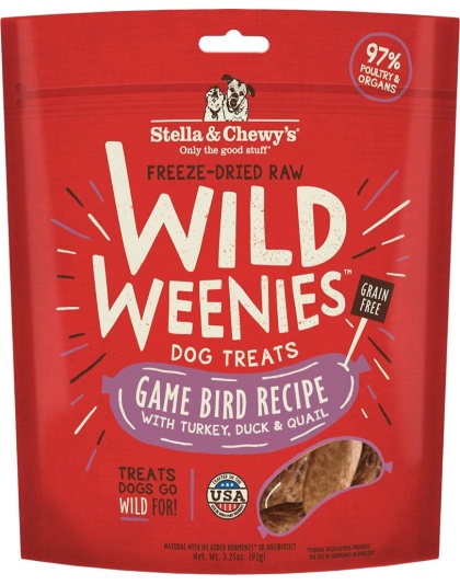 Stella And Chewys Dog Freeze Dried Weenie Game Bird 3.25 oz.