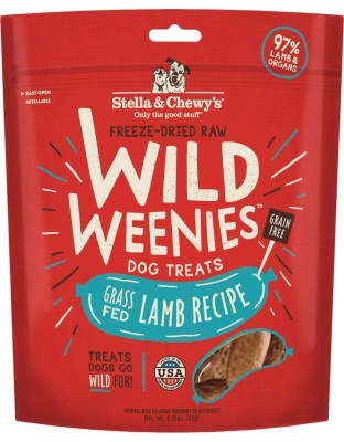 Stella And Chewys Dog Freeze Dried Weenie Lamb 3.25 oz.