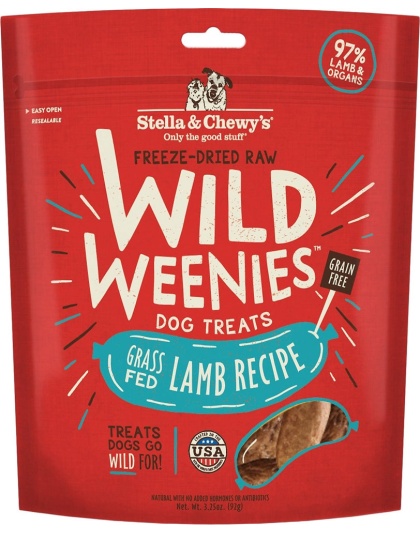 Stella And Chewys Dog Freeze Dried Weenie Lamb 3.25 oz.
