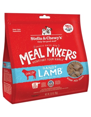 Stella And Chewys Freeze Dried Raw Dandy Lamb Meal Mixers Grain-Free Dog Food Topper 3.5 oz.