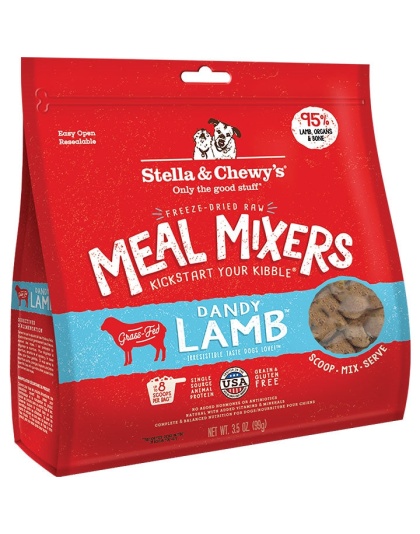 Stella And Chewys Freeze Dried Raw Dandy Lamb Meal Mixers Grain-Free Dog Food Topper 3.5 oz.