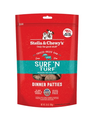 Stella And Chewys Dog Freeze-Dried Dinner Patties Surf And Turf 25 oz.