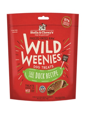 Stella And Chewys Dog Freeze Dried Weenie Duck 3.25 oz.