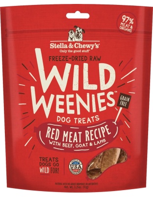 Stella And Chewys Dog Freeze Dried Weenie Red Meat 3.25 oz.