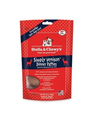 Stella And Chewys Freeze Dried Dog Food- Venison Dinner Patties 5.5 oz.