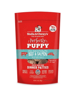 Stella and Chewys Dog Freeze Dried Puppy Beef Salmon 14 oz.