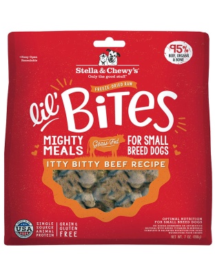 Stella And Chewys Dog Freeze-Dried Lil Bites Itty Bitty Beef 7 oz.