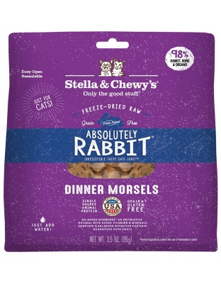 Stella and Chewys Cat Freeze-Dried Rabbit Dinner 3.5oz.
