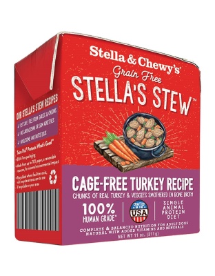 Stella and Chewys Dog Stew Cage Free Turkey 11oz. (Case of 12)