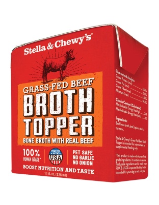 Stella and Chewys Dog Broth Topper Grass Fed Beef 11oz. (Case of 12)