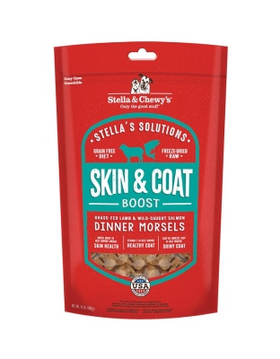 Stella and Chewys Dog Solutions Skin and Coat Boost Lamb and Salmon 13 Oz