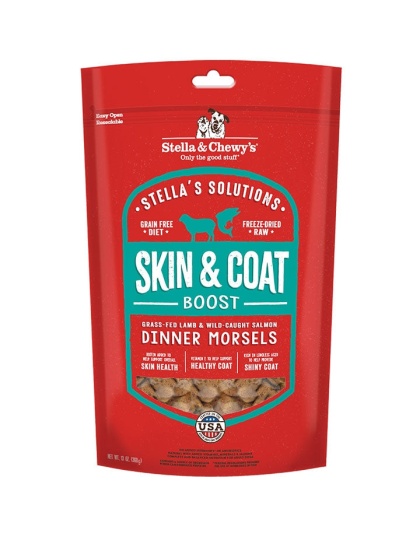 Stella and Chewys Dog Solutions Skin and Coat Boost Lamb and Salmon 13 Oz