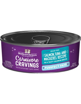 Stella and Chewys Cat Carnivore Cravings Pate Salmon and Tuna 2.8oz. (Case of 24)
