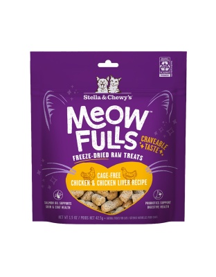 Stella & Chewys Cat Meowfulls Freeze Dried Treat Chicken & Liver 1.5oz.