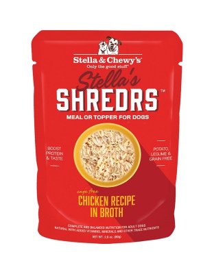 Stella and Chewys Dog Shredrs Chicken 2.8oz. (Case of 24)
