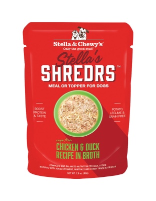 Stella and Chewys Dog Shredrs Chicken and Duck 2.8oz. (Case of 24)