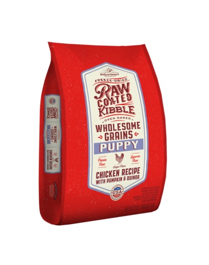 Stella & Chewy's Dog Raw Coated Wholesome Puppy Chicken Pumpkin Quinoa 22Lb