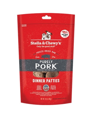Stella And Chewys Dog Freeze-Dried Dinner Patties Pork 14 oz.