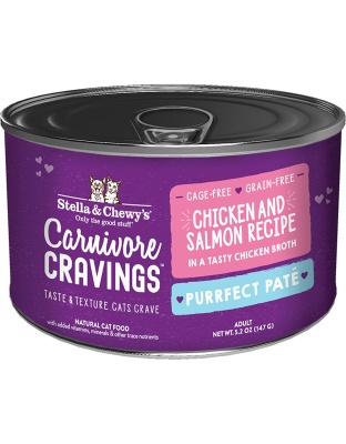 Stella and Chewys Cat Carnivore Cravings Pate Chicken and Salmon 5.2oz. (Case of 24)