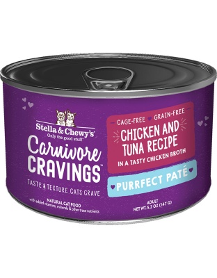 Stella and Chewys Cat Carnivore Cravings Pate Chicken and Tuna 5.2oz. (Case of 24)