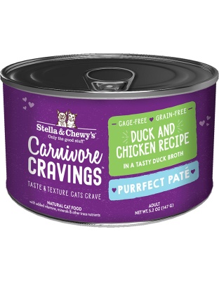 Stella and Chewys Cat Carnivore Cravings Pate Duck and Chicken 5.2oz. (Case of 24)