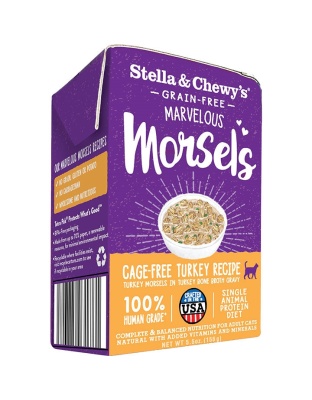 Stella and Chewys Cat Marvelous Morsels Turkey 5.5oz. (Case of 12)