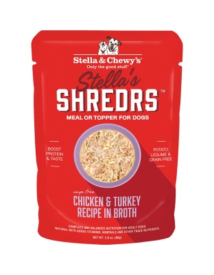 Stella and Chewys Dog Shredrs Chicken and Turkey 2.8oz. (Case of 24)