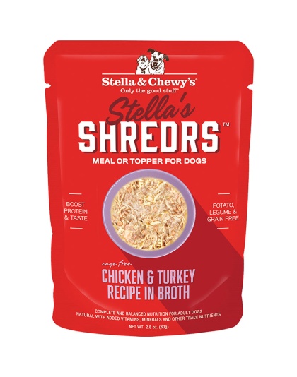 Stella and Chewys Dog Shredrs Chicken and Turkey 2.8oz. (Case of 24)