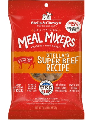 Stella And Chewys Dog Freeze-Dried Meal Mixer Stellas Beef 1oz. (Case Of 8)