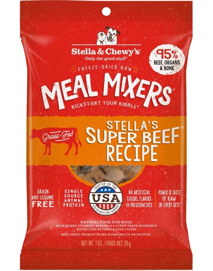 Stella And Chewys Dog Freeze-Dried Meal Mixer Stellas Beef 1oz. (Case Of 8)