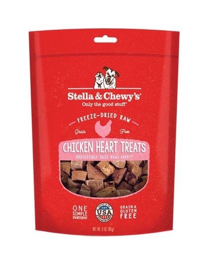 Stella And Chewys Dog Freeze-Dried Treat Chicken Hearts 11.5oz.